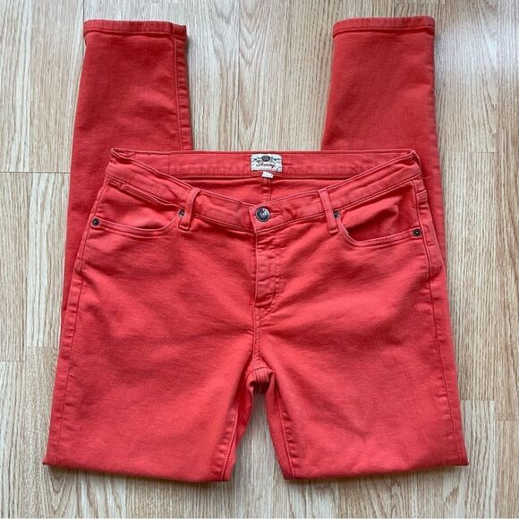 Fossil Coral Pink Red Skinny Jeans - Size: 30 - Picture 2 of 9